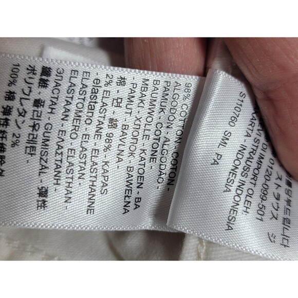 Levis Utility Pants Womens 29 White Straight Leg High Rise Stretch Casual - Picture 12 of 16